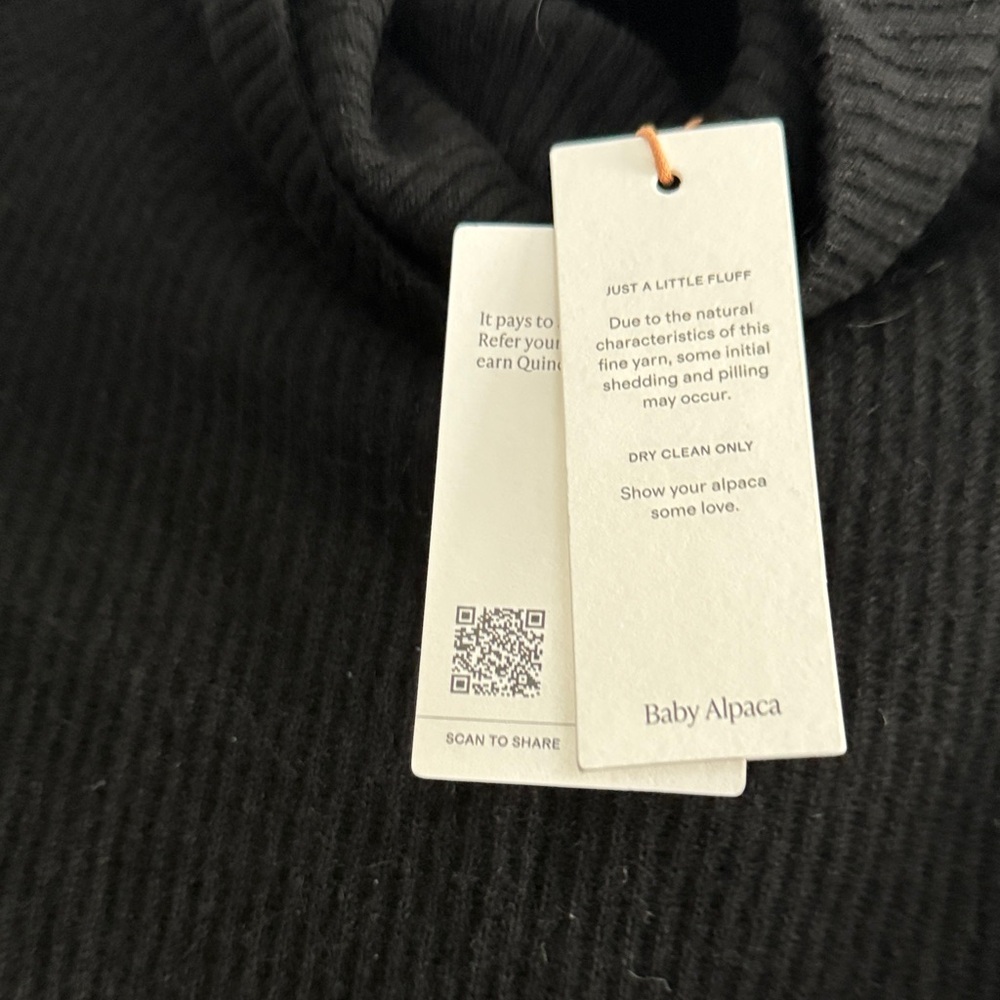 Quince Elegant Black Cowl Neck Sweater - Picture 2 of 2